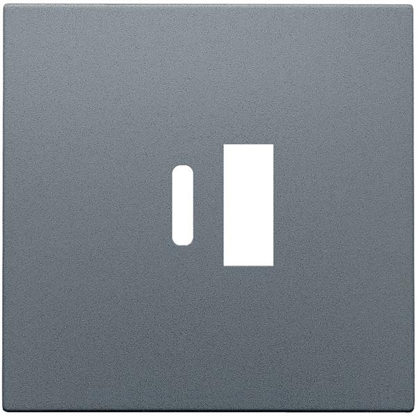Niko Pure alu steel grey Afwerkingsset voor dubbele smart USB-A- en USB-C-lader Niko Pure alu steel grey