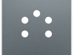 Niko Pure alu steel grey Centraalplaat voor 5-polige telefooncontactdoos Niko Pure alu steel grey