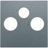 Niko Pure alu steel grey Centraalplaat voor coaxaansluitingen tv + FM + satelliet Niko Pure alu steel grey