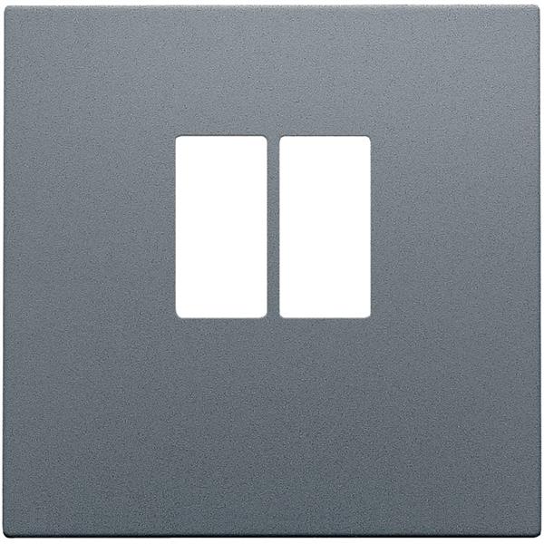 Niko Pure alu steel grey Centraalplaat voor 1x luidsprekeraansluiting Niko Pure alu steel grey