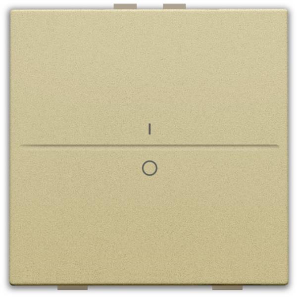 Niko Pure alu gold Toets I/0 voor drukknop of RF-wandzender 2-voudig Niko Draadloze schakelaar met twee toetsen