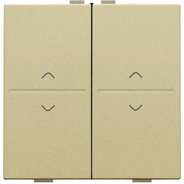 Niko Pure alu gold Toets 2-voudig op/neer voor drukknop of RF-wandzender 4-voudig Niko draadloze schakelaar met vier toetsen