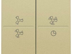 Niko Pure alu gold Toets 2-voudig ventilator 0-3voor drukknop of RF-wandzender 4-voudig Niko draadloze schakelaar met vier toetsen