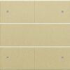 Niko Pure alu gold afwerkingsset voor 4-voudige potentiaalvrije drukknop 24 V met leds alu gold co Niko drukknop 4 voudig 24 Volt met LED