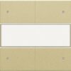 Niko Pure alu gold Toets voor 4-voudige potentiaalvrije drukknop 24 V met led en tekstveld Niko Pure alu gold