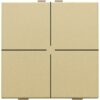 Niko Pure alu gold Drukknop 4-voudig voor Home Control Niko home control viervoudige drukknop