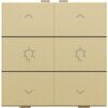 Niko Pure alu gold Dubbele dimbediening voor Home Control Niko home control tweevoudige dimbediening