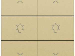 Niko Pure alu gold Dubbele dimbediening voor Home Control Niko home control tweevoudige dimbediening