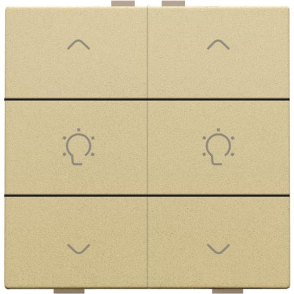 Niko Pure alu gold Dubbele dimbediening voor Home Control Niko home control tweevoudige dimbediening