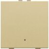 Niko Pure alu gold Drukknop met led voor Home Control Niko home control enkelvoudige drukknop met led