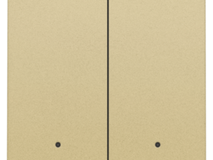 Niko Pure alu gold Drukknop 2-voudig met led voor Home Control Niko home control tweevoudige drukknop met leds