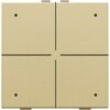 Niko Pure alu gold Drukknop 4-voudig met led voor Home Control Niko home control viervoudige drukknop met leds