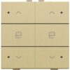 Niko Pure alu gold Dubbele motorsturingsbediening met led voor Home Control Niko home control tweevoudige motorsturing LEDS