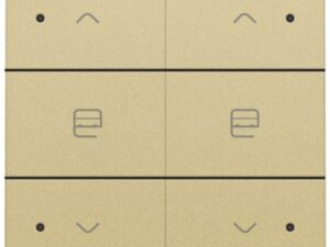 Niko Pure alu gold Dubbele motorsturingsbediening met led voor Home Control Niko home control tweevoudige motorsturing LEDS