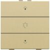 Niko Pure alu gold Enkelvoudige dimbediening voor Home Control met leds Niko home control enkelvoudige dimbediening met Leds