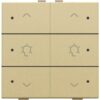 Niko Pure alu gold Dubbele dimbediening met led voor Home Control Niko home control tweevoudige dimbediening met leds