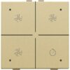 Niko Pure alu gold Ventilatiebediening met led voor Home Control Niko home control ventilatiebediening met Leds