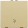 Niko Pure alu gold Drukknop met led symbool ”woning verlaten” Niko Pure alu gold