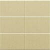 Niko Pure alu gold afwerkingsset voor 6-voudige potentiaalvrije drukknop 24 V alu gold coated Niko drukknop 6 voudig 24 Volt
