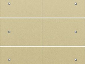 Niko Pure alu gold Centraalplaat voor 6-voudige potentiaalvrije drukknop 24 V met leds alu gold co Niko drukknop 6 voudig 24 Volt met LED