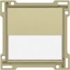 Niko Pure alu gold Toets met tekstveld voor enkelvoudige schakelaar of drukknop Niko Pure alu gold