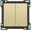 Niko Pure alu gold Toets met dubbele lens voor schakelaar of drukknop Niko Pure alu gold