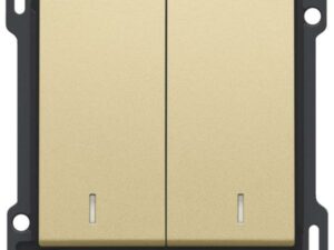 Niko Pure alu gold Toets met dubbele lens voor schakelaar of drukknop Niko Pure alu gold