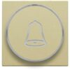 Niko Pure alu gold Toets met ring met symbool ‘bel’ voor drukknop 6A Niko Pure alu gold
