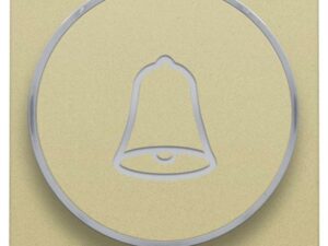 Niko Pure alu gold Toets met ring met symbool ‘bel’ voor drukknop 6A Niko Pure alu gold