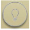 Niko Pure alu gold Toets met ring met symbool ‘lamp’ voor drukknop 6A Niko Pure alu gold