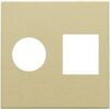 Niko Pure alu gold Centraalplaat TV + RJ45 Telenet Interkabel alu gold coated Niko Pure alu gold