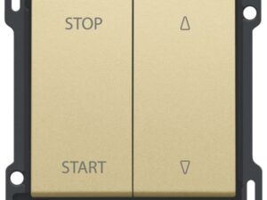 Niko Pure alu gold Toets voor elektrisch gescheiden rolluikschakelaar Niko Pure alu gold