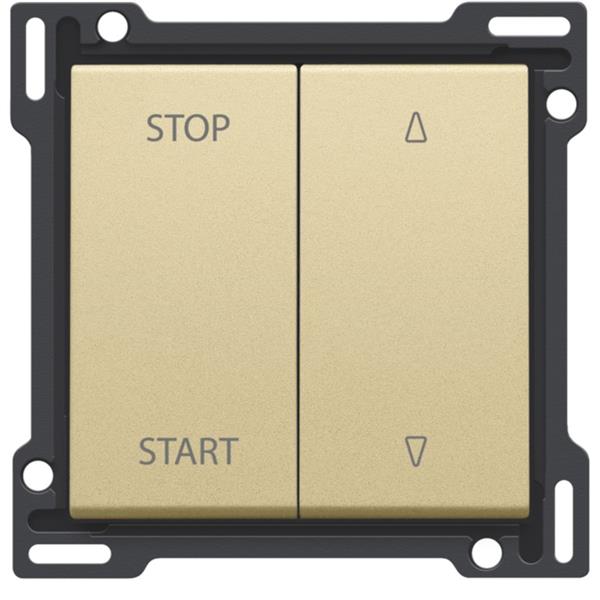 Niko Pure alu gold Toets voor elektrisch gescheiden rolluikschakelaar Niko Pure alu gold