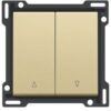 Niko Pure alu gold Toets 2-voudig voor rolluikdrukknop Niko Pure alu gold