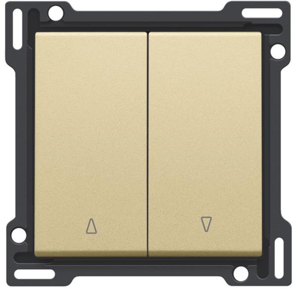 Niko Pure alu gold Toets 2-voudig voor rolluikdrukknop Niko Pure alu gold