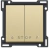 Niko Pure alu gold Toets 2-voudig voor rolluikdrukknop voor elektronische sturingen Niko Pure alu gold