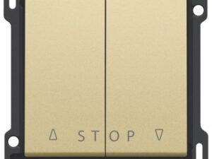 Niko Pure alu gold Toets 2-voudig voor rolluikdrukknop voor elektronische sturingen Niko Pure alu gold