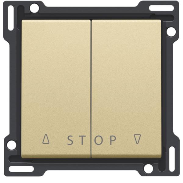 Niko Pure alu gold Toets 2-voudig voor rolluikdrukknop voor elektronische sturingen Niko Pure alu gold