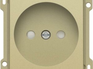 Niko Pure alu gold Centraalplaat voor wandcontactdoos 2P kinderveiligheid 21mm Niko Pure alu gold