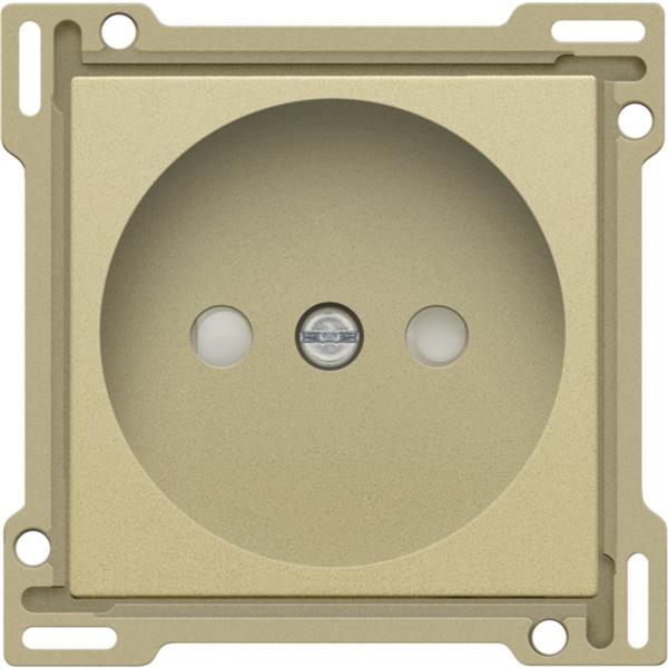 Niko Pure alu gold Centraalplaat voor wandcontactdoos 2P kinderveiligheid 21mm Niko Pure alu gold
