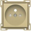 Niko Pure alu gold Centraalplaat voor wandcontactdoos 2P+A kinderveiligheid 28