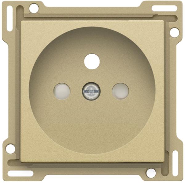 Niko Pure alu gold Centraalplaat voor wandcontactdoos 2P+A kinderveiligheid 28