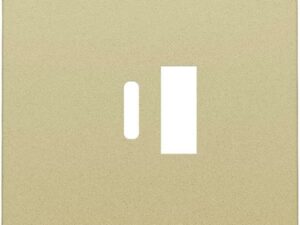 Niko Pure alu gold Centraalplaat voor smart USB-A en USB-C-lader Niko Pure alu gold