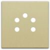 Niko Pure alu gold Toets voor 5-polige telefooncontactdoos Niko Pure alu gold