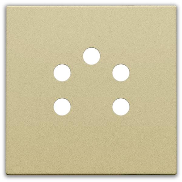 Niko Pure alu gold Toets voor 5-polige telefooncontactdoos Niko Pure alu gold