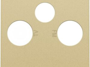 Niko Pure alu gold Toets voor 2x coaxaansluitingen tv + FM + satelliet Niko Pure alu gold