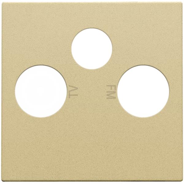 Niko Pure alu gold Toets voor 2x coaxaansluitingen tv + FM + satelliet Niko Pure alu gold