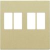 Niko Pure alu gold Centraalplaat voor 2x luidsprekeraansluiting Niko Pure alu gold