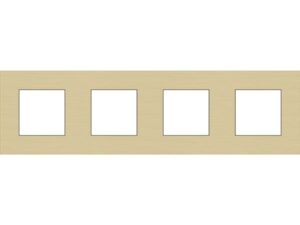 Niko Pure alu gold Horizontale afdekplaat 4-voudig met 71 mm centerafstand Pure alu Niko Pure alu gold