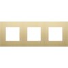 Niko Pure alu gold Horizontale Afdekplaat 3-voudig met 71 mm centerafstand Pure alu Niko Pure alu gold